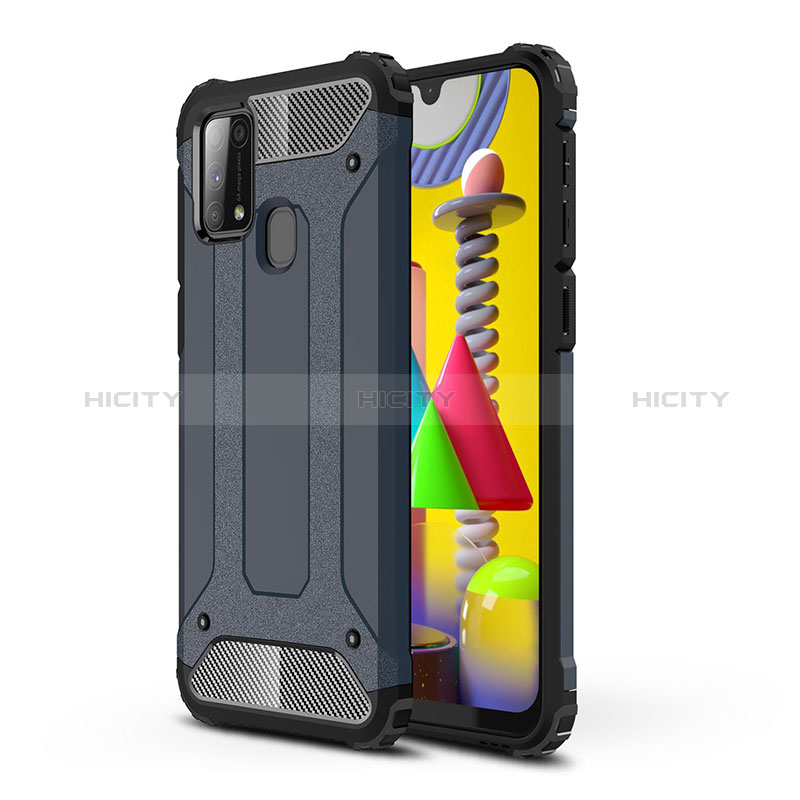 Custodia Silicone e Plastica Opaca Cover WL1 per Samsung Galaxy M31 Blu Notte