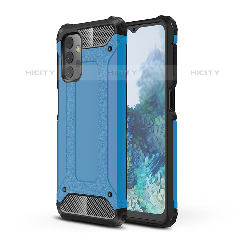 Custodia Silicone e Plastica Opaca Cover WL1 per Samsung Galaxy M32 5G Blu
