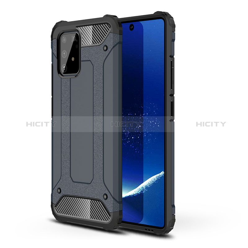 Custodia Silicone e Plastica Opaca Cover WL1 per Samsung Galaxy M80S Blu Notte