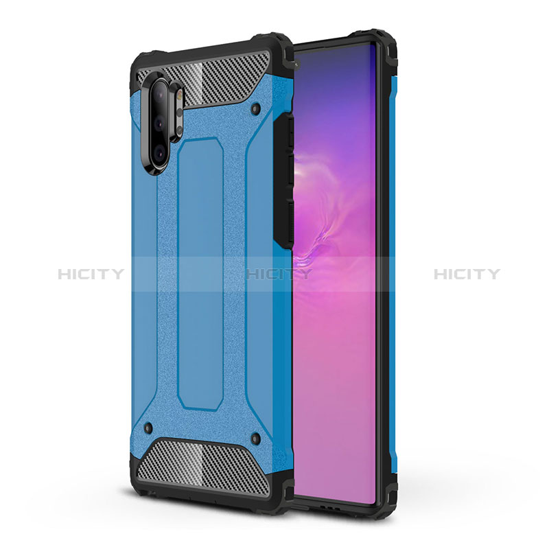 Custodia Silicone e Plastica Opaca Cover WL1 per Samsung Galaxy Note 10 Plus 5G Blu