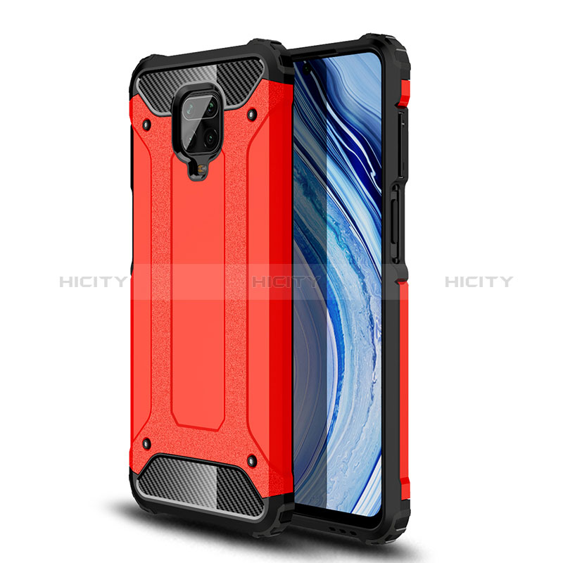 Custodia Silicone e Plastica Opaca Cover WL1 per Xiaomi Redmi Note 9 Pro Rosso