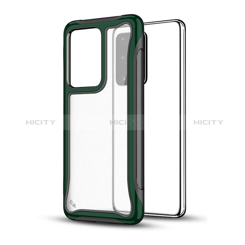 Custodia Silicone e Plastica Opaca Cover YF1 per Samsung Galaxy S20 Plus Verde Notte