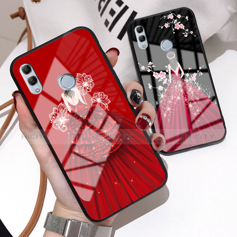 Custodia Silicone Gel Laterale Abito Ragazza Specchio Cover per Huawei Honor 10 Lite