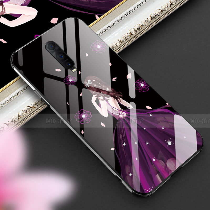 Custodia Silicone Gel Laterale Abito Ragazza Specchio Cover per Oppo R17 Pro