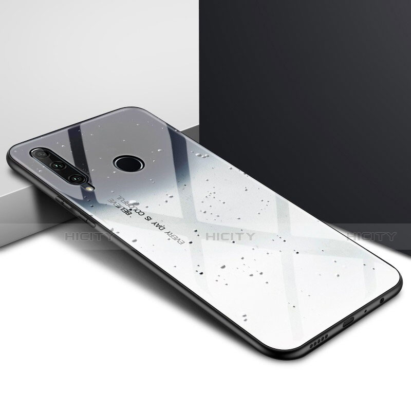 Custodia Silicone Gel Laterale Fantasia Modello Specchio Cover K01 per Huawei P Smart+ Plus (2019) Grigio