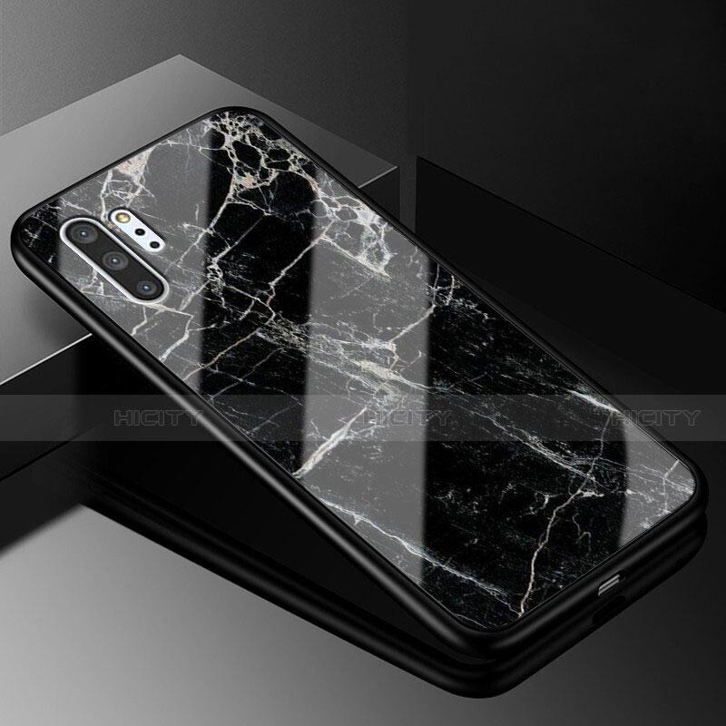 Custodia Silicone Gel Laterale Fantasia Modello Specchio Cover K01 per Samsung Galaxy Note 10 Plus Nero