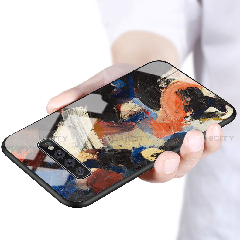 Custodia Silicone Gel Laterale Fantasia Modello Specchio Cover K03 per Samsung Galaxy S10 Plus