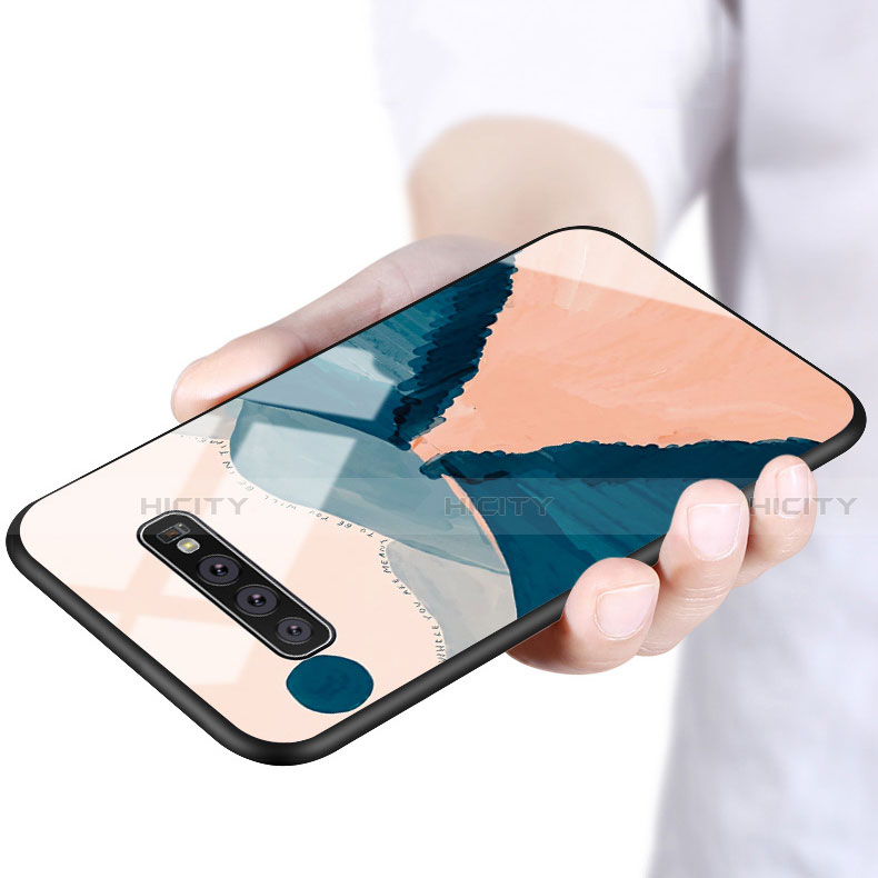 Custodia Silicone Gel Laterale Fantasia Modello Specchio Cover K04 per Samsung Galaxy S10 Plus