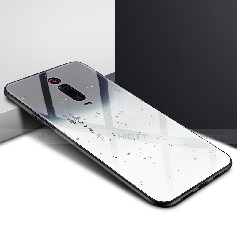 Custodia Silicone Gel Laterale Fantasia Modello Specchio Cover K04 per Xiaomi Mi 9T Nero