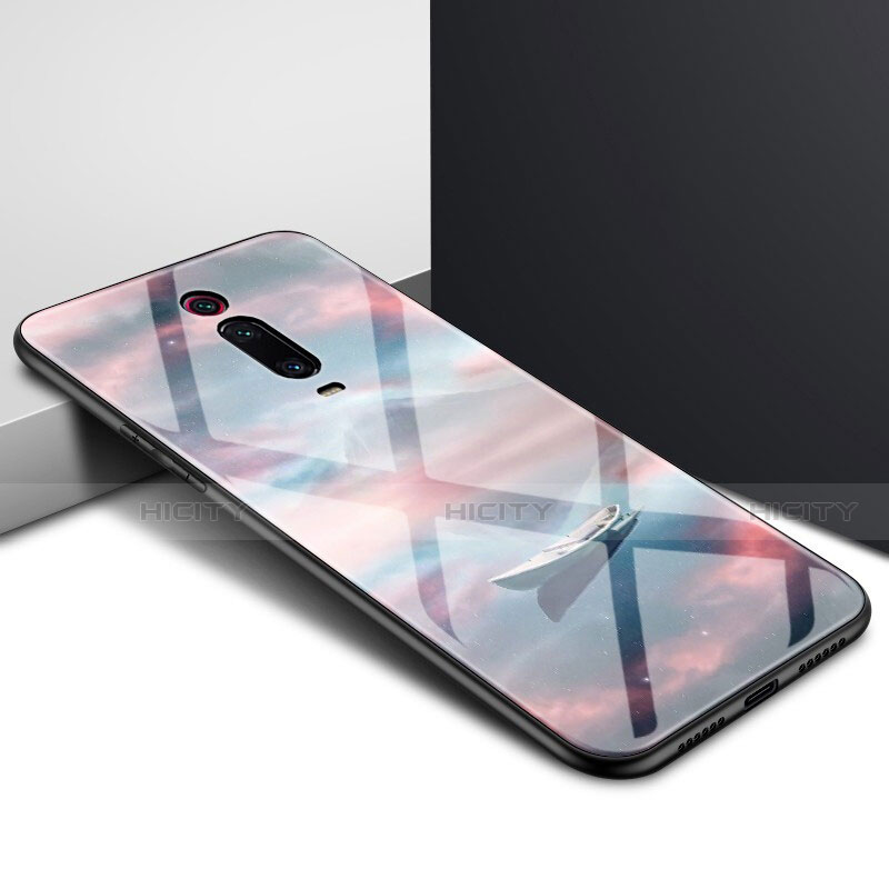 Custodia Silicone Gel Laterale Fantasia Modello Specchio Cover K04 per Xiaomi Redmi K20 Pro Marrone