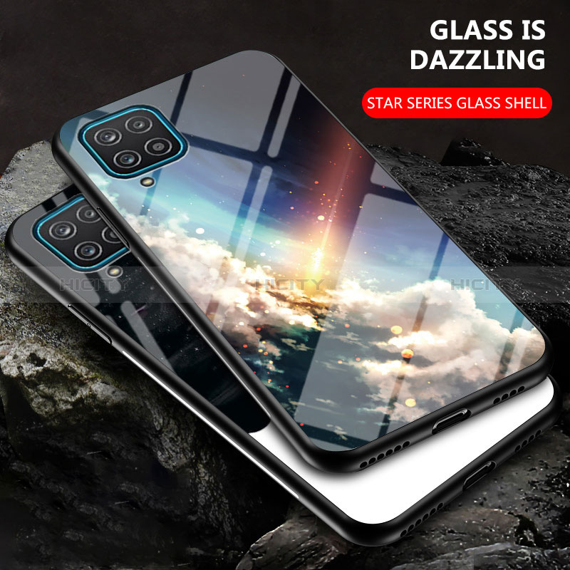 Custodia Silicone Gel Laterale Fantasia Modello Specchio Cover LS1 per Samsung Galaxy M12