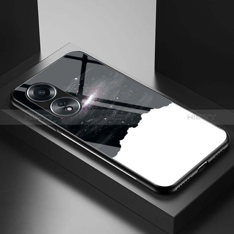 Custodia Silicone Gel Laterale Fantasia Modello Specchio Cover LS2 per Oppo A78 4G