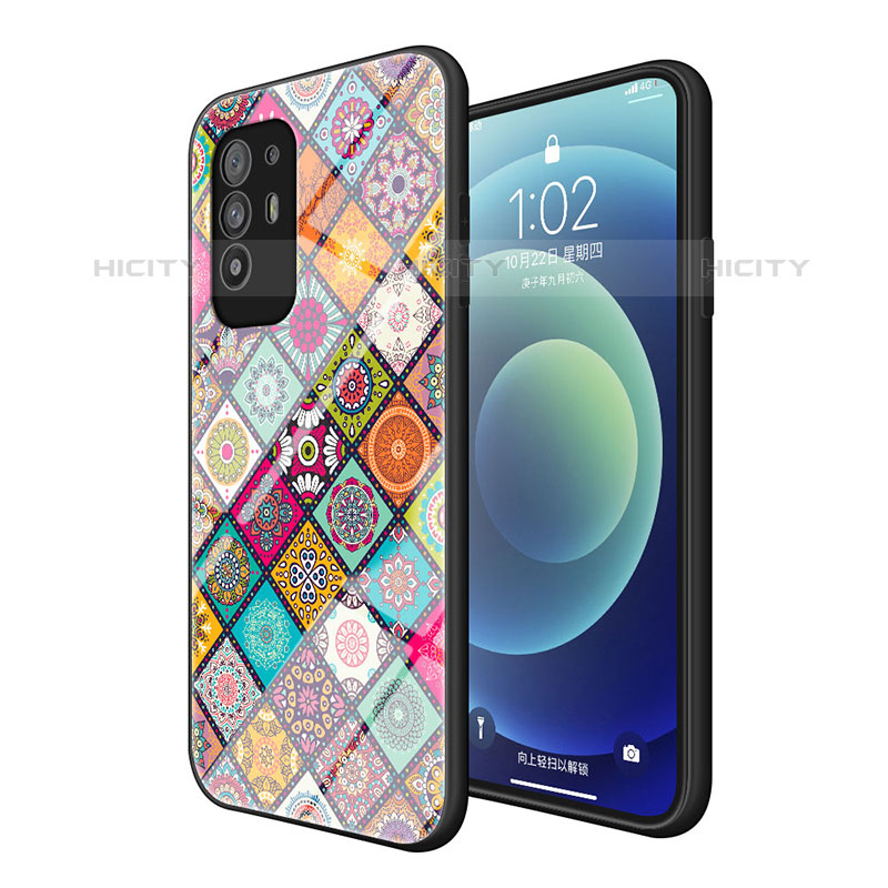 Custodia Silicone Gel Laterale Fantasia Modello Specchio Cover LS2 per Oppo F19 Pro+ Plus 5G