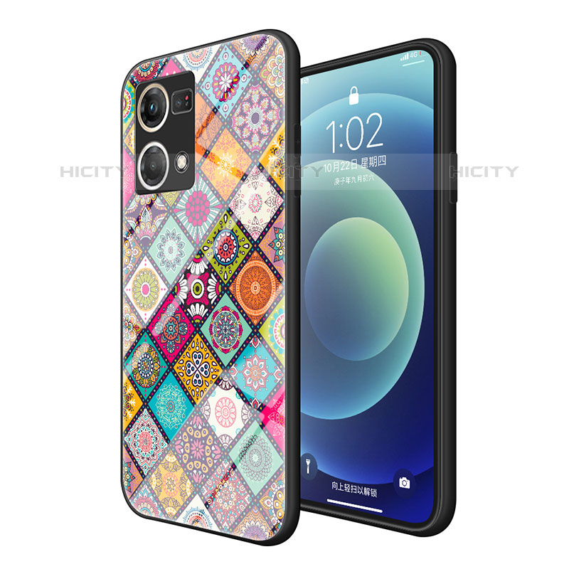 Custodia Silicone Gel Laterale Fantasia Modello Specchio Cover LS2 per Oppo F21 Pro 4G Colorato