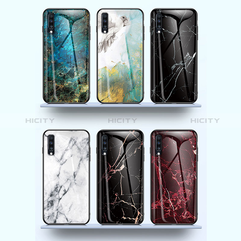 Custodia Silicone Gel Laterale Fantasia Modello Specchio Cover LS2 per Samsung Galaxy A70