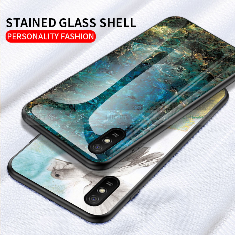 Custodia Silicone Gel Laterale Fantasia Modello Specchio Cover LS2 per Xiaomi Redmi 9A