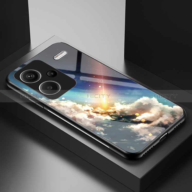 Custodia Silicone Gel Laterale Fantasia Modello Specchio Cover LS2 per Xiaomi Redmi Note 13 Pro+ Plus 5G
