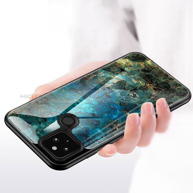 Custodia Silicone Gel Laterale Fantasia Modello Specchio Cover per Google Pixel 4a 5G