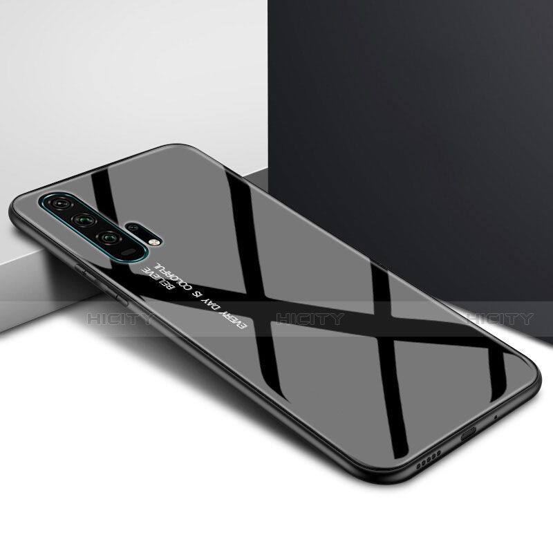 Custodia Silicone Gel Laterale Fantasia Modello Specchio Cover per Huawei Honor 20 Pro Nero