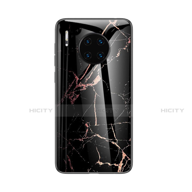 Custodia Silicone Gel Laterale Fantasia Modello Specchio Cover per Huawei Mate 30 Pro 5G Nero