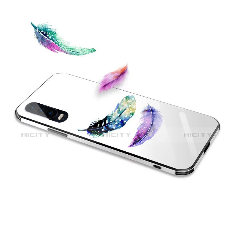 Custodia Silicone Gel Laterale Fantasia Modello Specchio Cover per Huawei P30