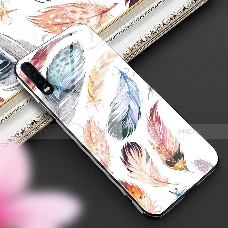 Custodia Silicone Gel Laterale Fantasia Modello Specchio Cover per Huawei P30