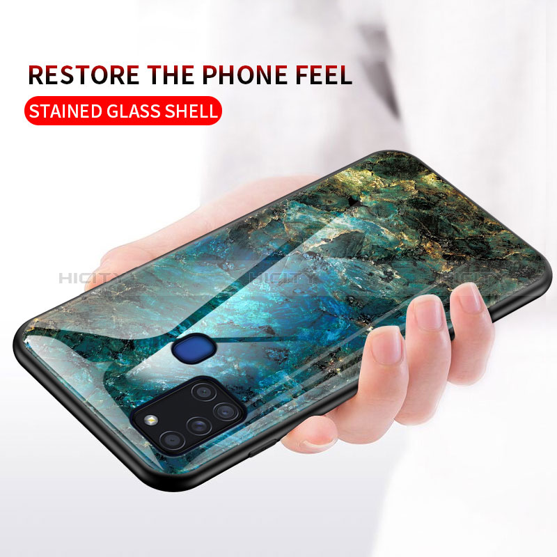 Custodia Silicone Gel Laterale Fantasia Modello Specchio Cover per Samsung Galaxy A21s