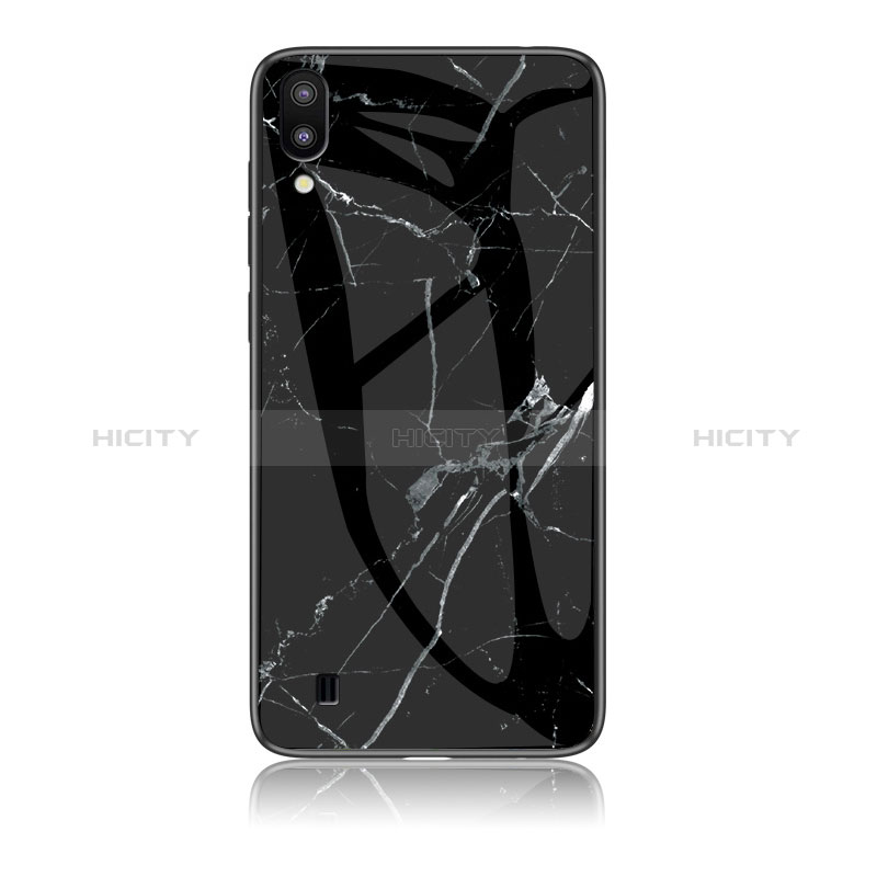 Custodia Silicone Gel Laterale Fantasia Modello Specchio Cover per Samsung Galaxy M10 Nero