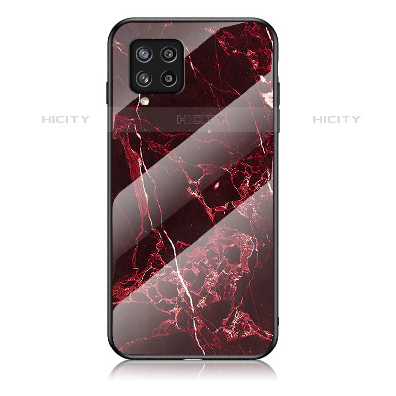 Custodia Silicone Gel Laterale Fantasia Modello Specchio Cover per Samsung Galaxy M42 5G Rosso