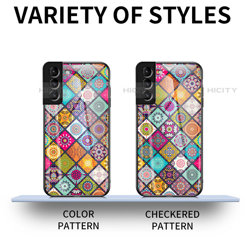 Custodia Silicone Gel Laterale Fantasia Modello Specchio Cover per Samsung Galaxy S21 FE 5G