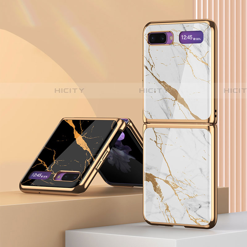 Custodia Silicone Gel Laterale Fantasia Modello Specchio Cover per Samsung Galaxy Z Flip 5G
