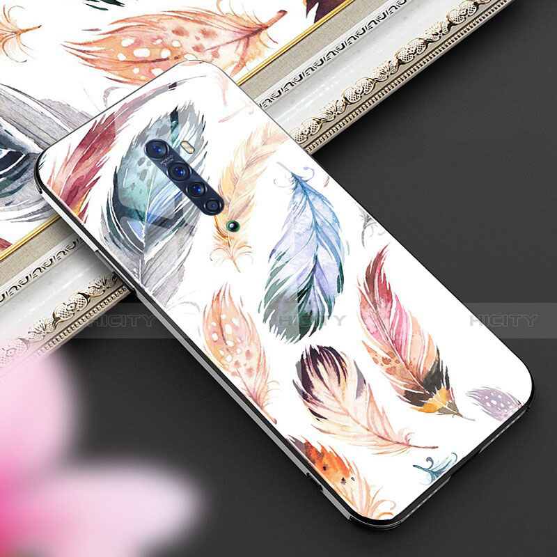 Custodia Silicone Gel Laterale Fantasia Modello Specchio Cover S01 per Oppo Reno2