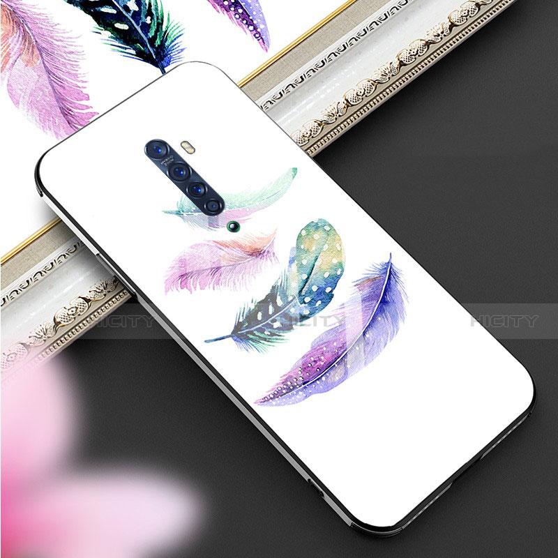 Custodia Silicone Gel Laterale Fantasia Modello Specchio Cover S01 per Oppo Reno2