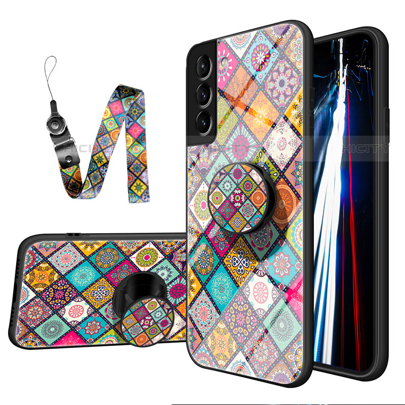 Custodia Silicone Gel Laterale Fantasia Modello Specchio Cover S01 per Samsung Galaxy S23 5G Multicolore