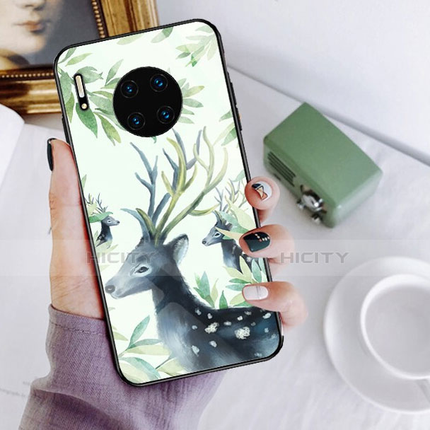 Custodia Silicone Gel Laterale Fantasia Modello Specchio Cover S02 per Huawei Mate 30