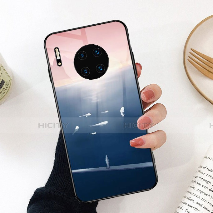 Custodia Silicone Gel Laterale Fantasia Modello Specchio Cover S02 per Huawei Mate 30 5G Colorato