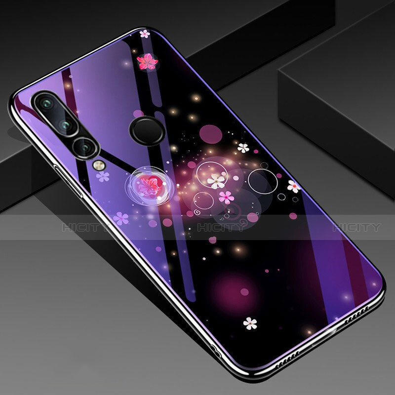 Custodia Silicone Gel Laterale Farfalla Specchio Cover K01 per Huawei Honor 20 Lite Viola