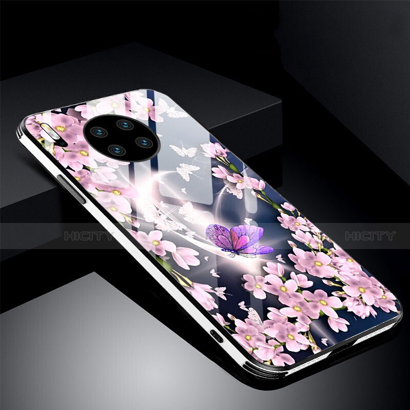 Custodia Silicone Gel Laterale Fiori Specchio Cover C01 per Huawei Mate 30 Pro