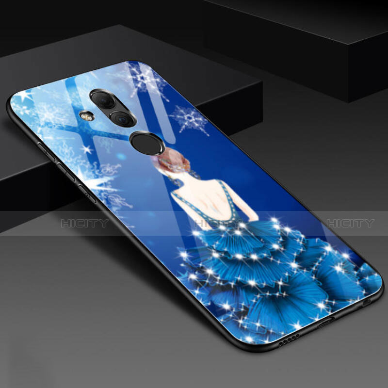 Custodia Silicone Gel Laterale Fiori Specchio Cover H02 per Huawei Mate 20 Lite