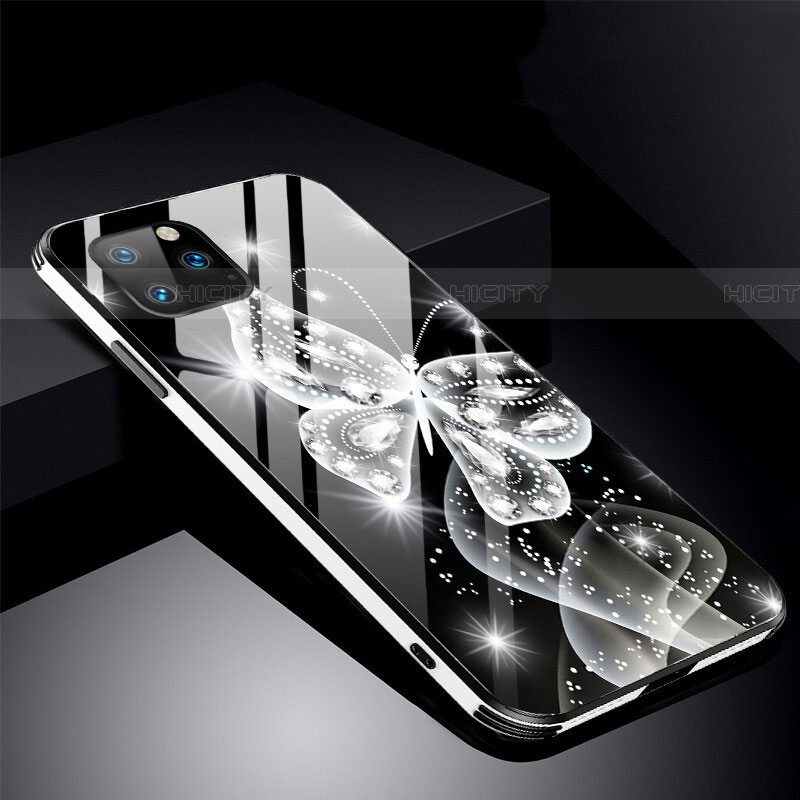 Custodia Silicone Gel Laterale Fiori Specchio Cover M01 per Apple iPhone 11 Pro Max