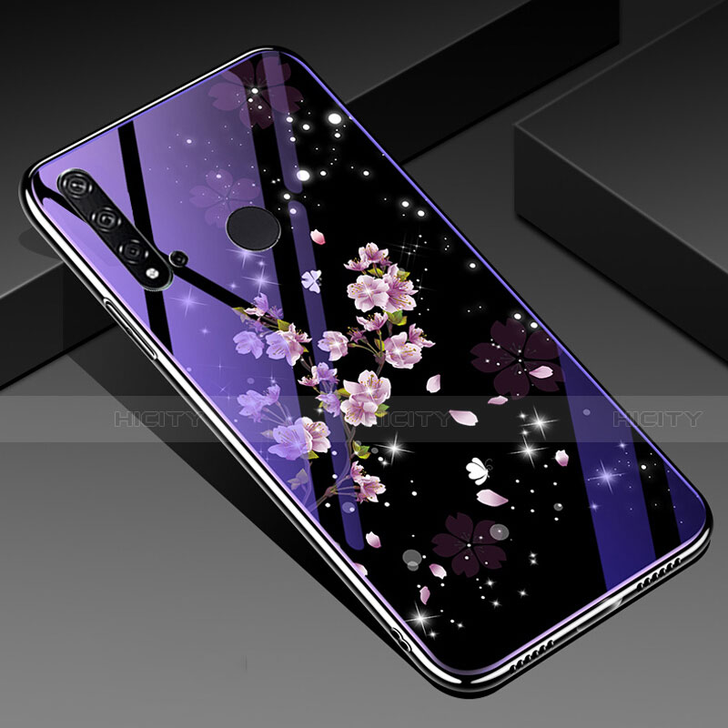 Custodia Silicone Gel Laterale Fiori Specchio Cover per Huawei Nova 5i