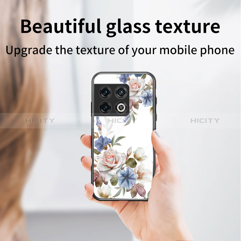 Custodia Silicone Gel Laterale Fiori Specchio Cover per OnePlus 10 Pro 5G