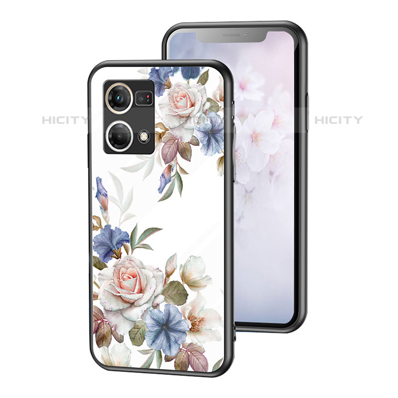 Custodia Silicone Gel Laterale Fiori Specchio Cover per Oppo F21s Pro 4G