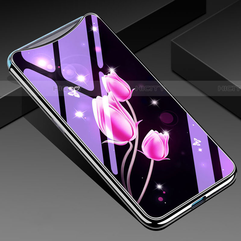 Custodia Silicone Gel Laterale Fiori Specchio Cover per Oppo Find X Super Flash Edition Rosa