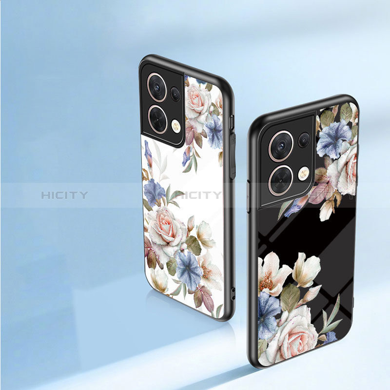 Custodia Silicone Gel Laterale Fiori Specchio Cover per Xiaomi Redmi Note 13 5G
