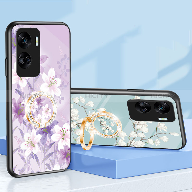 Custodia Silicone Gel Laterale Fiori Specchio Cover S01 per Huawei Honor 90 Lite 5G