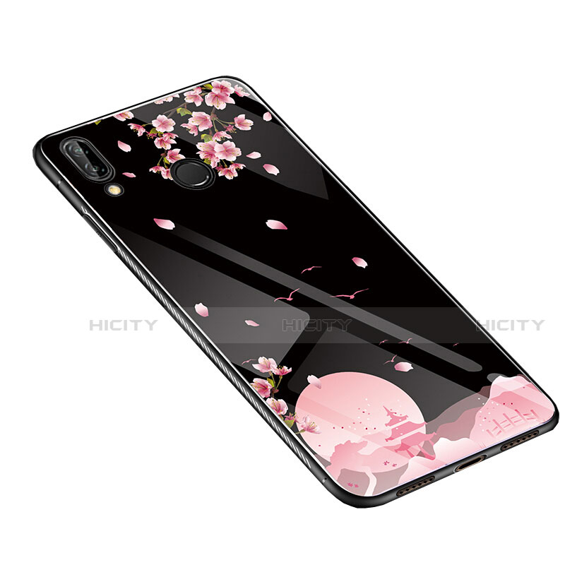 Custodia Silicone Gel Laterale Fiori Specchio Cover S01 per Huawei Nova 3e