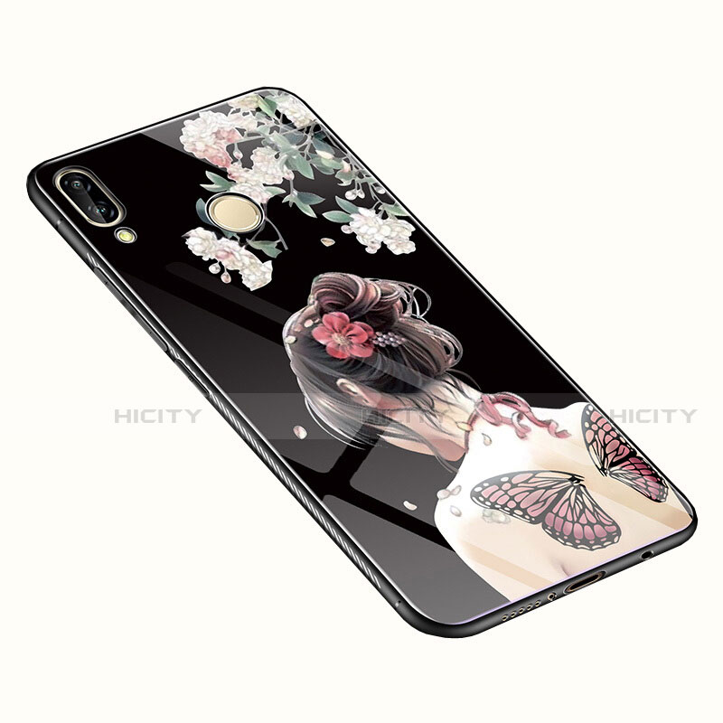 Custodia Silicone Gel Laterale Fiori Specchio Cover S01 per Huawei Nova 3e Colorato