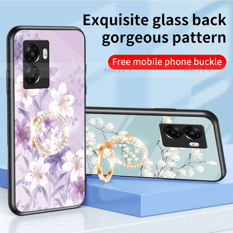 Custodia Silicone Gel Laterale Fiori Specchio Cover S01 per OnePlus Nord N300 5G