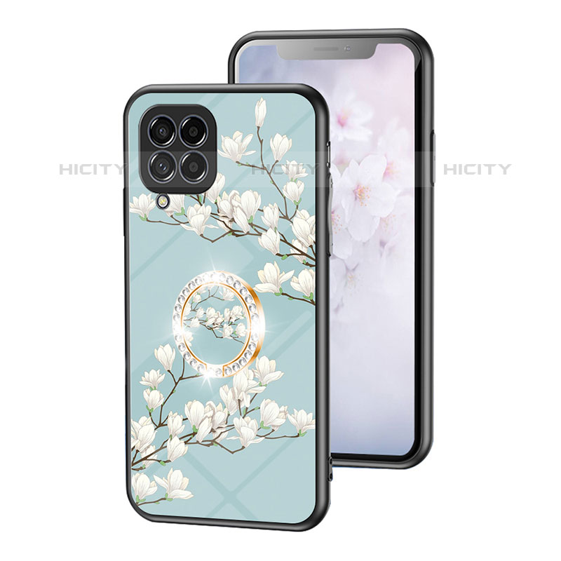 Custodia Silicone Gel Laterale Fiori Specchio Cover S01 per Samsung Galaxy M53 5G